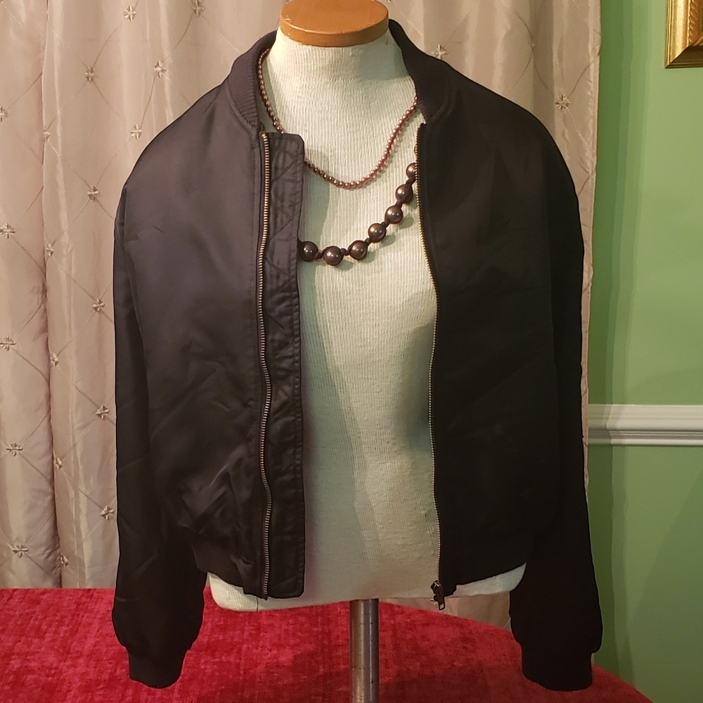 Women Black Bomber Jacket